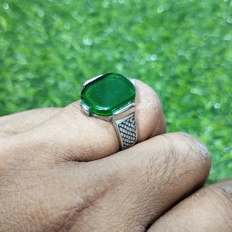 Premium Green Stone Finger Ring