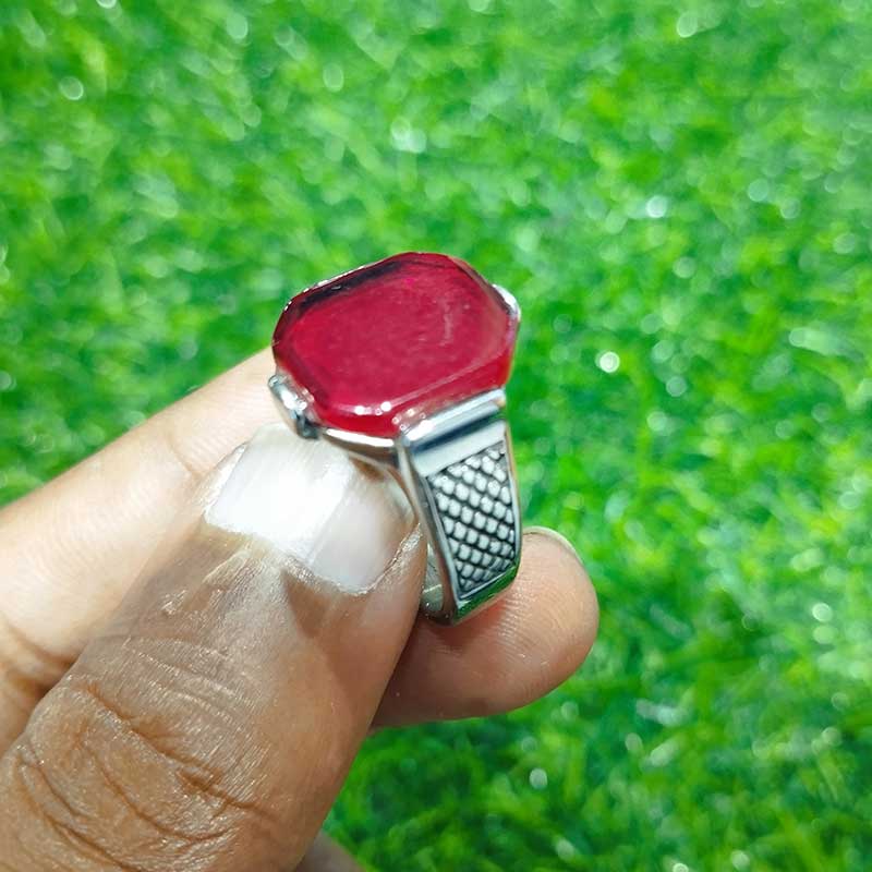 Premium Red Stone Finger Ring