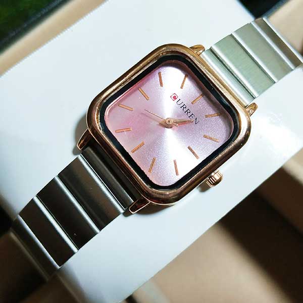 New Square Stainless Steel Analog Watch